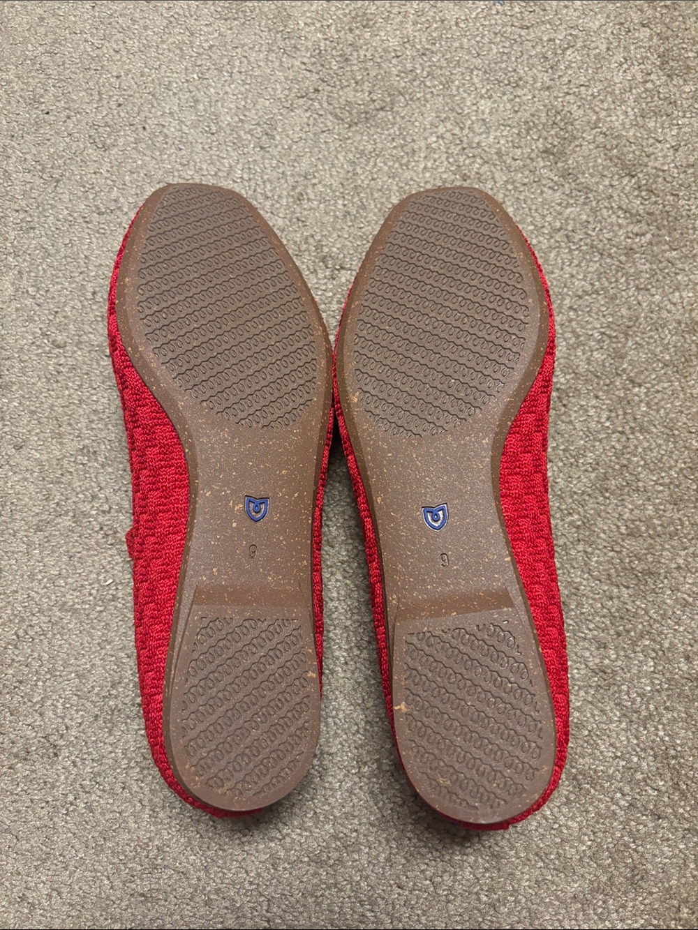 Rothy's Red Knit Mary Jane Flats. Never worn - Picture 2 of 5